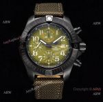 Swiss Grade Clone Breitling Super Avenger II 7750 Watch Black Steel and Green